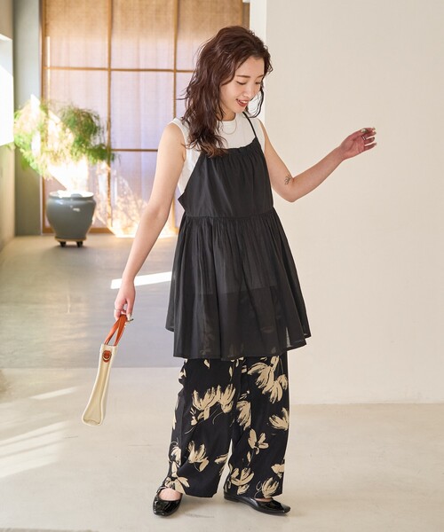 miniministore 花柄キャミソール レディース カップ付き