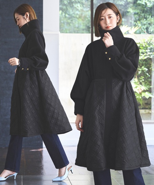 値下げ!RUIRUE BOUTIQUE 黒 Aラインダウンジャケット L RUIRUE