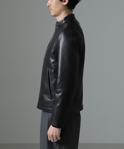 「NANO universe」 ジップアップブルゾン M ブラック メンズ_画像8