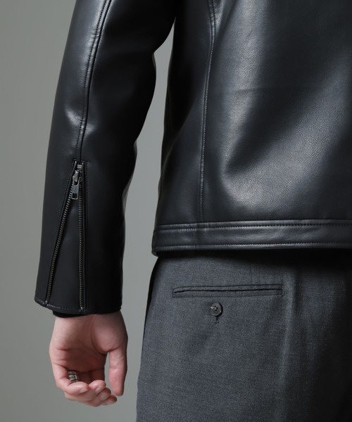 「NANO universe」 ジップアップブルゾン M ブラック メンズ_画像9