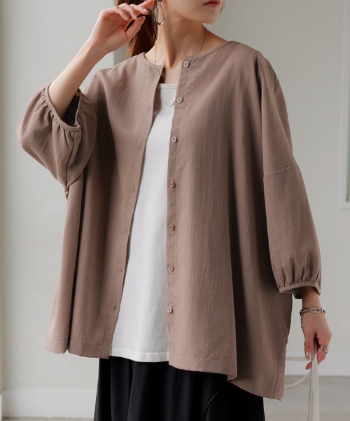 quui 2way ブラウス ブラウス シャツ 2way ボウタイ タック レディース