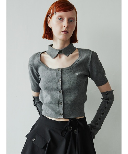 カーディガン Interlock Shirt Collar Half Sleeves Top レディース SORIN カーディガン Interlock Shirt Collar Half Sleeves Top