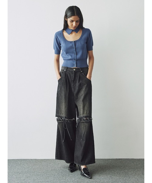 SORIN カーディガン Interlock Shirt Collar Half Sleeves Top