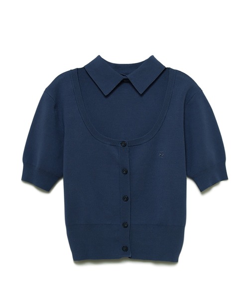 カーディガン Interlock Shirt Collar Half Sleeves Top レディース SORIN カーディガン Interlock Shirt Collar Half Sleeves Top