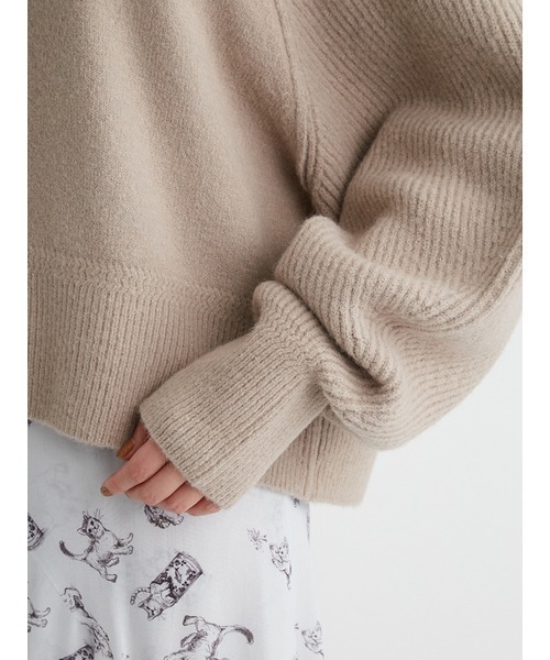 [Mila Owen]do Ла Манш рукав вязаный 1 бирюзовый голубой женский 