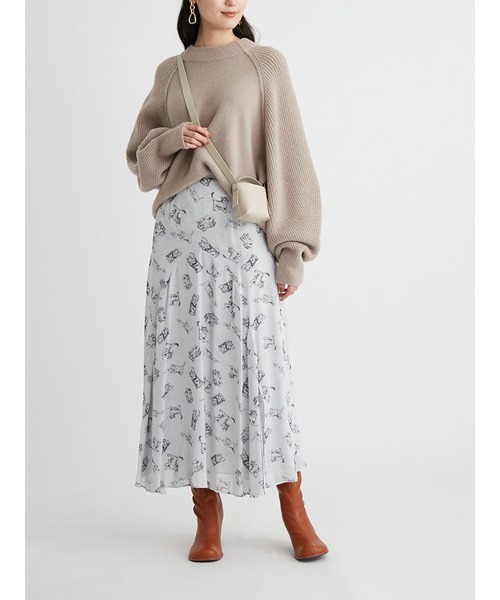 [Mila Owen]do Ла Манш рукав вязаный 1 бирюзовый голубой женский 