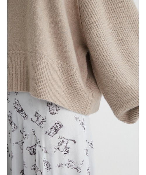 [Mila Owen]do Ла Манш рукав вязаный 1 бирюзовый голубой женский 