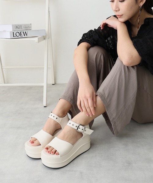 DEMETER（デメテル） 厚底 サンダル 夏 厚底 ラインソール バックル