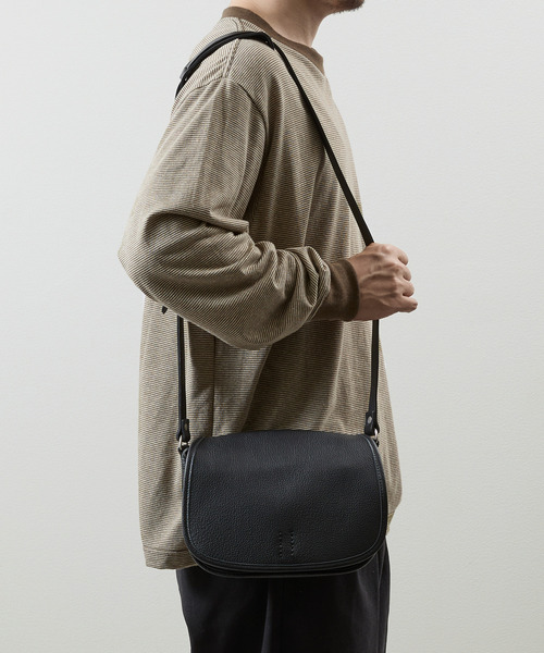 ショルダーバッグ SLOW スロウ / shrink-mail bag- シュリンクレザーショルダーバッグ 牛革メールバッグ / 858S60Rの画像