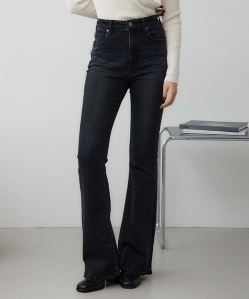 ジーンズ デニム デニムパンツ 「累計25，000本突破！」「サイズ，身長別画像あり」AZUL DENIM フレアデニム レディースの画像