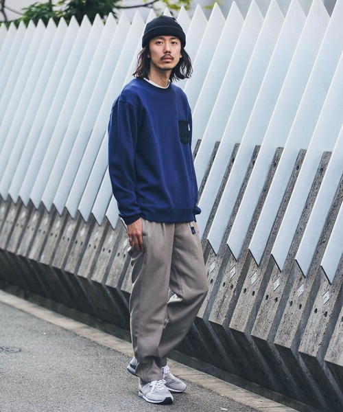 「HARRIS TWEED」 スウェットカットソー MEDIUM ブラウン メンズ_画像5