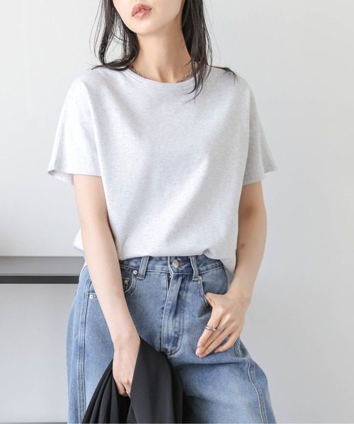 美品　トップス　ラウンドヘムカットトップス セール】*カットオフラウンドヘムTEE2◇（Tシャツ/カットソー