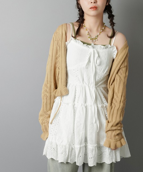 SPINNS（スピンズ） チュニック レースキャミチュニック/リボン