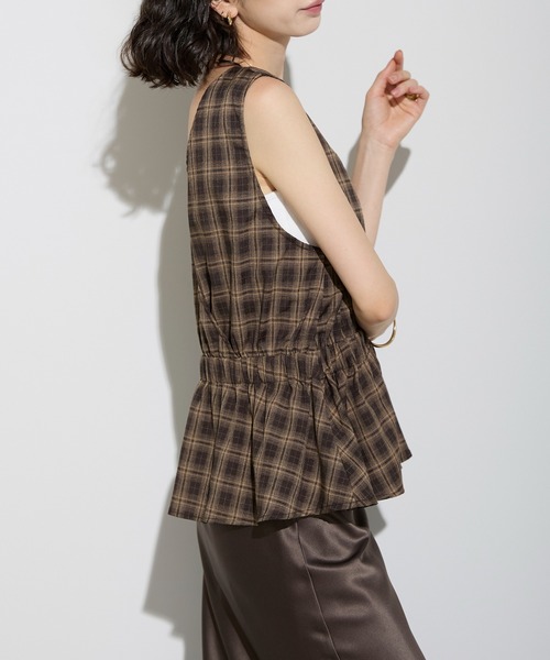 formo フォルモ　チェックベスト　ジレ　for formo ペプラム formo フォルモ チェックベスト ペプラム formo フォルモ チェック