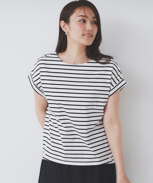 index tシャツ 「S-3Lサイズ」サイドパール調ボタンボクシー
