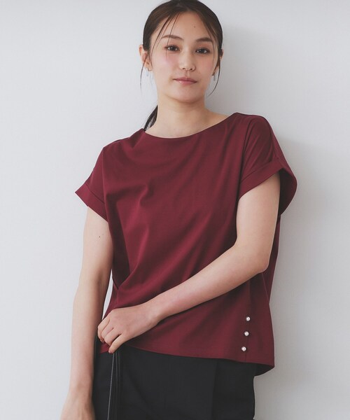 index tシャツ 「S-3Lサイズ」サイドパール調ボタンボクシー