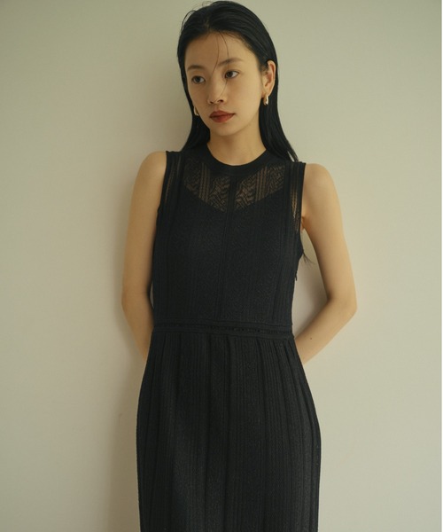 anuans（アニュアンス） ワンピース レーシーニットワンピース