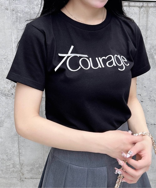 INGNI Tシャツ INGNI（イング） tシャツ リボン付ラメ刺繍ロゴTシャツ レディース