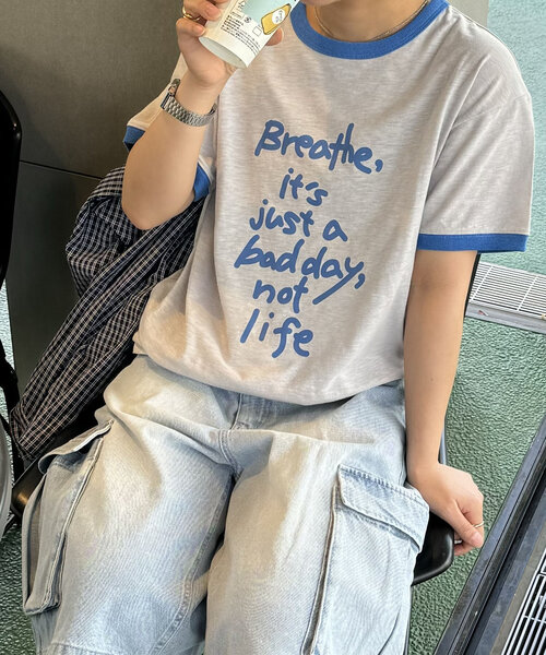 「CIAOPANIC TYPY」 半袖Tシャツ MEDIUM ライトグレー レディース