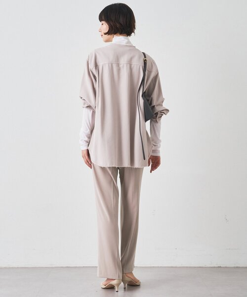 【新品未使用】Whim Gazette サテンカーゴパンツ　サテンジョガーパンツ Whim Gazette(ウィム ガゼット)のバックサテン製品染めベイカー