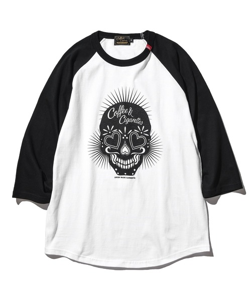 「Coffee & Cigarettes」 7分袖Tシャツ LARGE ブラック メンズ