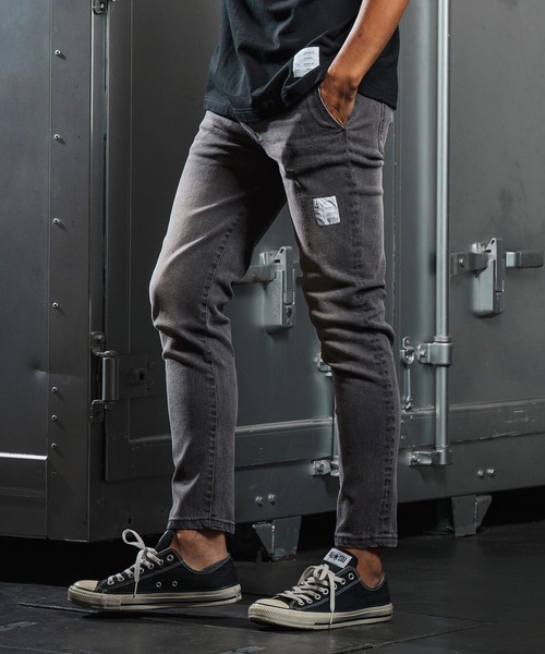 wjk reluxe ジーンズ mp13951-tight tension knit denim skinny pants