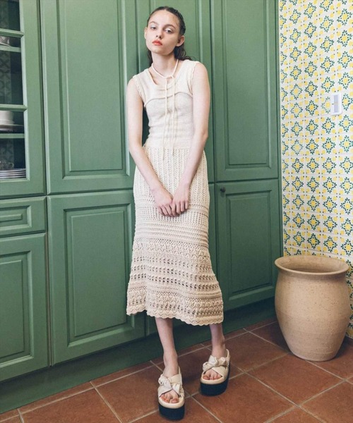 「REDYAZEL」 ノースリーブワンピース FREE ブラック レディース_画像3