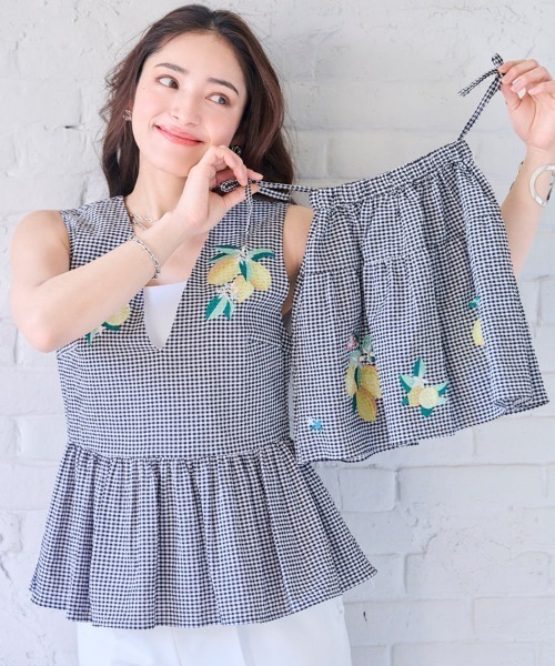 チェスティ ペプラムトップス Chesty（チェスティ） tシャツ 「Upcycle」レモンペプラムトップス
