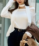 tシャツ ワンホン女子♪チョーカー付オフショル...の詳細画像4