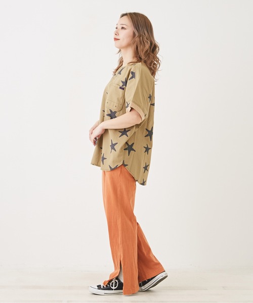 「CUBE SUGAR」 ドルマンスリーブブラウス M グリーン レディース_画像3