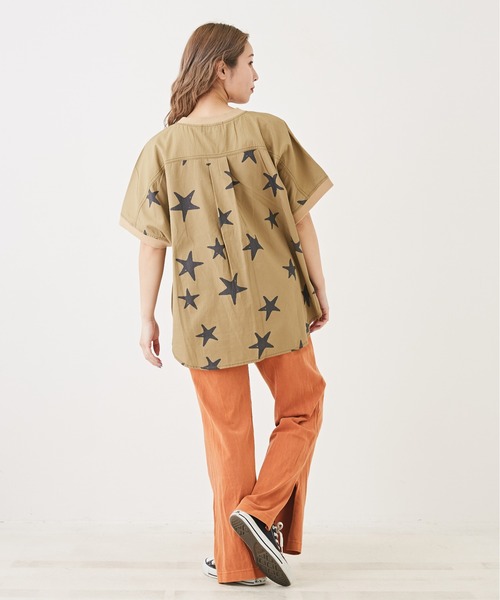 「CUBE SUGAR」 ドルマンスリーブブラウス M グリーン レディース_画像4