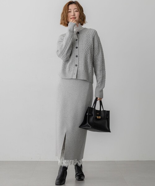 スカート カシミヤブレンド Iライン ニットスカート : ZOZOTOWN Yahoo