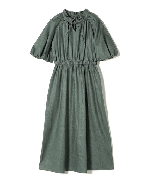 「SHIPS」 半袖ワンピース SMALL ライトオリーブ レディース_画像6