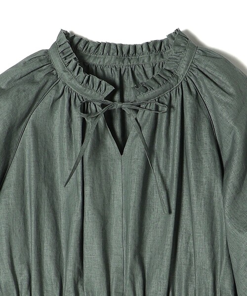 「SHIPS」 半袖ワンピース SMALL ライトオリーブ レディース_画像7