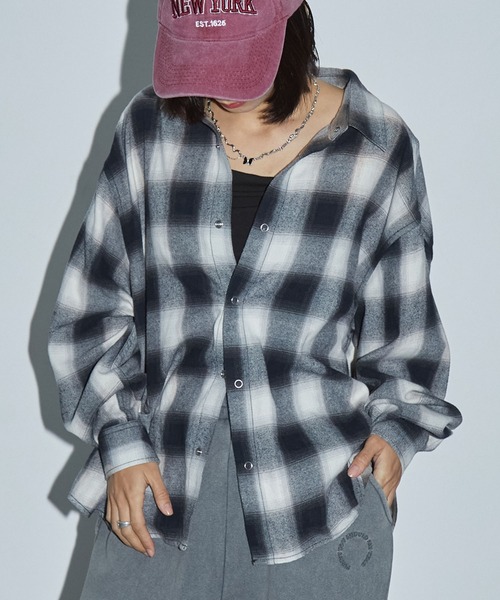 Anchor Smith（アンカー スミス） ブラウス シャツ 2WAYリバーシブル