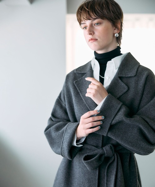 N.O.R.C コート アウター ウールメルトンロングリバーコート