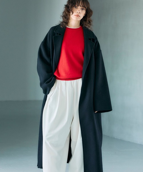 N.O.R.C コート アウター ウールメルトンロングリバーコート