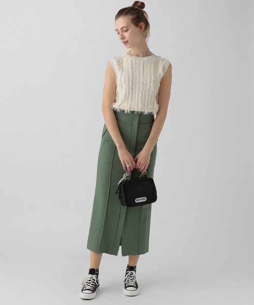 「saloon」 ノースリーブニット FREE ブラック レディース_画像8