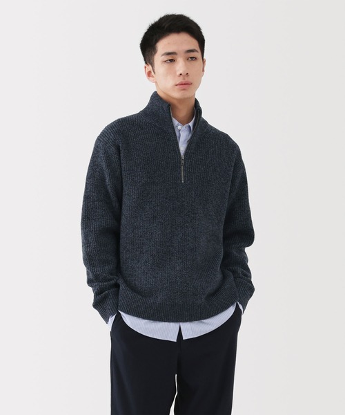 無印良品（MUJI） セーター ニット 紳士 ウールミドルゲージ畦編み