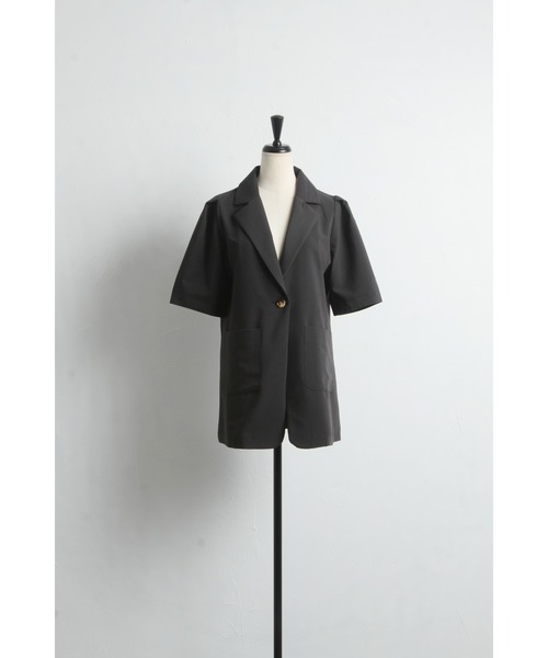 「&. NOSTALGIA」 テーラードジャケット FREE チャコールグレー レディース_画像7