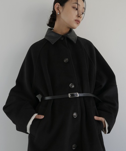 hellam（ヘラム） ダウンコート ダウンジャケット モッサ ベルト付き