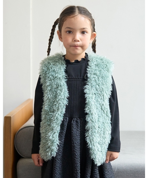 ベスト 「ふわふわやわらか」ファーベスト「子供服」「キッズ