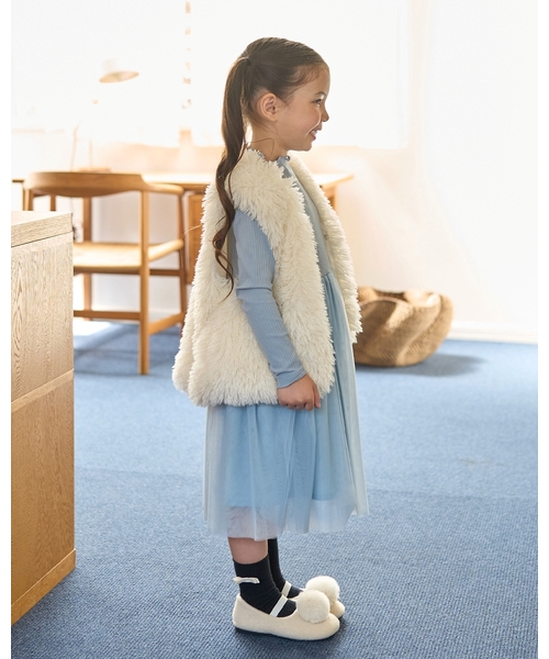 ベスト 「ふわふわやわらか」ファーベスト「子供服」「キッズ 