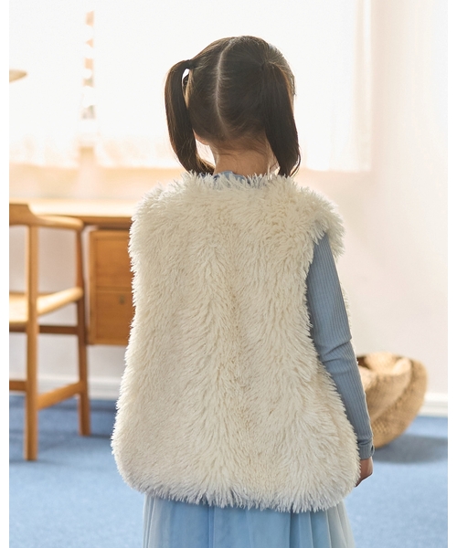 ベスト 「ふわふわやわらか」ファーベスト「子供服」「キッズ 