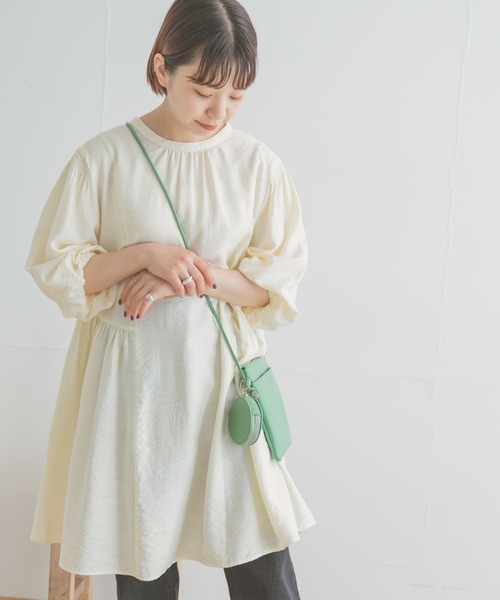「ITEMS URBANRESEARCH」 7分袖ブラウス FREE チャコールグレー レディース_画像5