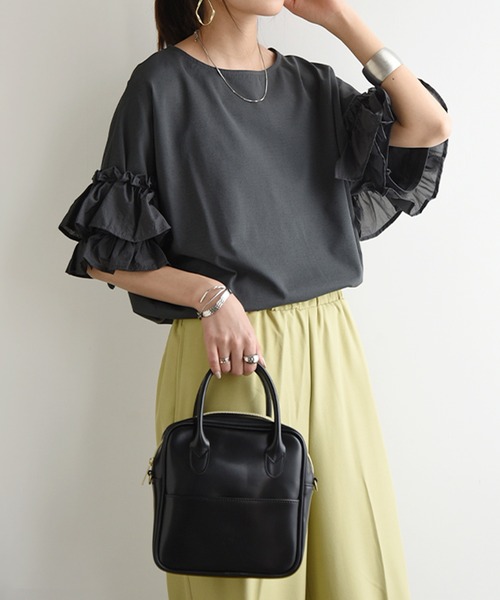 「and it_」 半袖カットソー M-L オフホワイト レディース_画像7