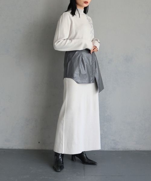 「&g'aime」 ニットワンピース FREE グレイッシュベージュ レディース_画像8