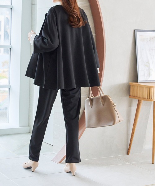 極美品♡希少サイズ6L アンタイトル 軽くて快適！ストレッチノーカラージャケット KOBE LETTUCE（神戸レタス） ジャケット ノーカラージャケット