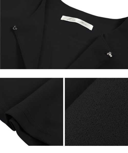 極美品♡希少サイズ6L アンタイトル 軽くて快適！ストレッチノーカラージャケット KOBE LETTUCE（神戸レタス） ジャケット ノーカラージャケット