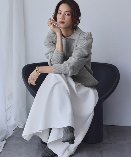 taketonma2525 ページ ELFRANK ニット セーター 「2025AW」タックスリーブ 襟付き ニット